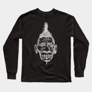 Shrunken Head Macabre Art Long Sleeve T-Shirt